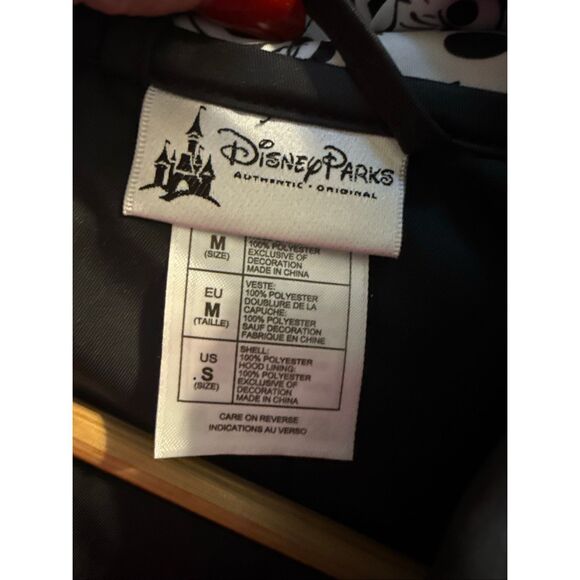 Disney Parks Women's Size S Mickey Hooded Windbreaker Jacket Black Mouse Ears - Picture 11 of 14